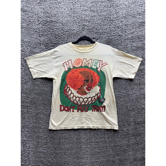 The Unbranded Brand Other - Vintage 1990 In Living Color Homey The Clown Graphic T-Shirt White Mens Size S/M